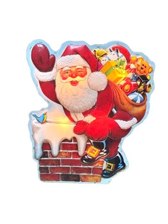 Vtg NOMA Vac-u-form Santa Claus Lighted Decor