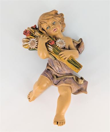 Italian Simonetti Angel Cherub Wall Hanging 6.25"
