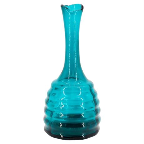Vintage 1967 Blenko Turquoise 64E Joel Myers Beehive Vase
