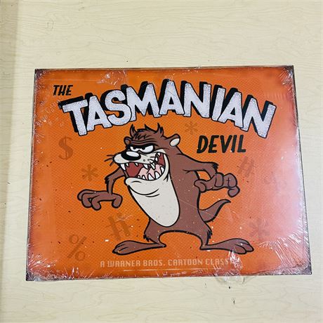 New Retro 12.5x16” Tasmanian Devil Metal Sign