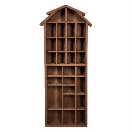 Wooden House Mini Knick-Knack Shelf