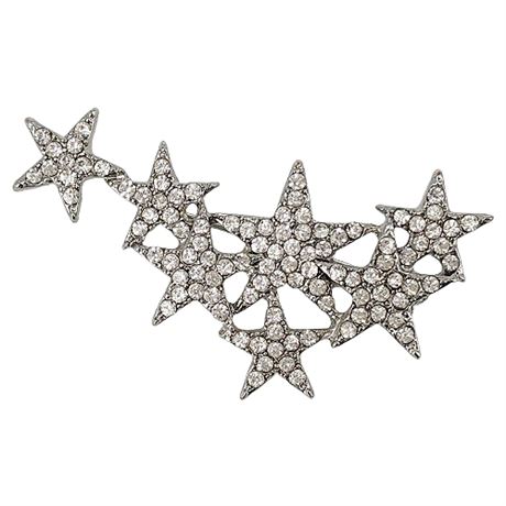 Vintage Rhinestone Star Cluster Brooch