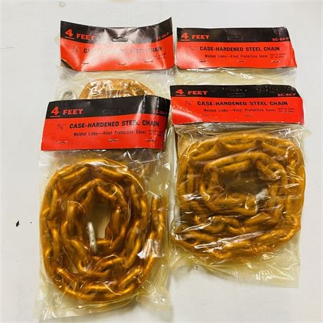 4 NOS 4’ Hardened Steel Chains