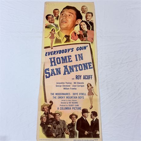 Home in San Antone Original 14x36” Movie Poster