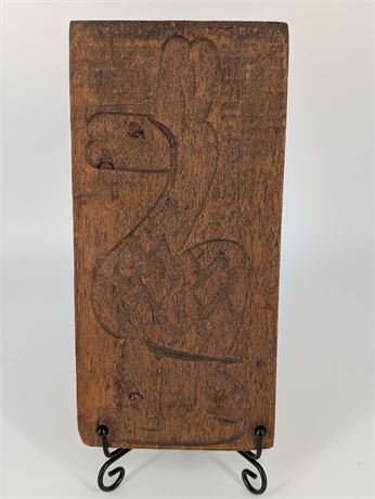 Peruvian Handcarved Wood Llama Alpaca wall hanging