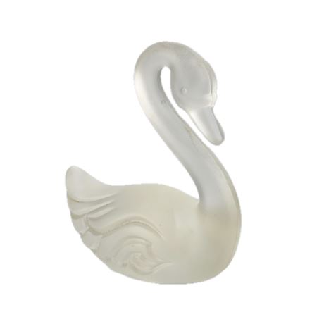 Vintage Fenton Glass Frosted Swan Figurine