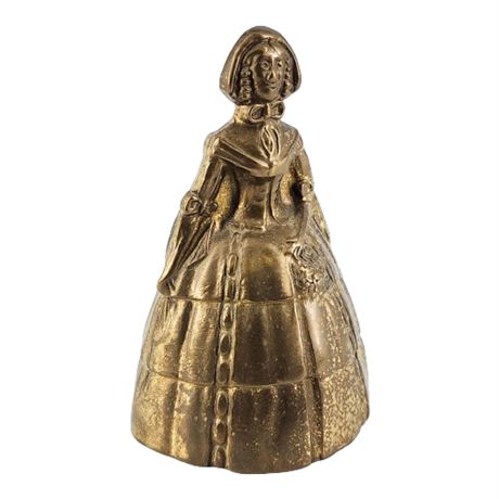 Vintage Brass Victorian Lady Table Bell