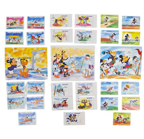 Disney Stamps 1984 Los Angeles Olympics