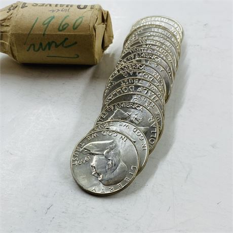 BU $10 Roll 1960 Franklin Half Dollars
