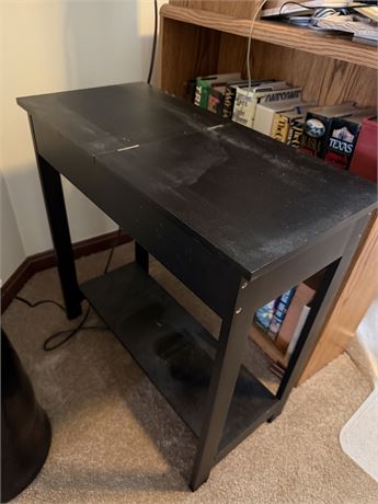 Black Stand w/Storage
