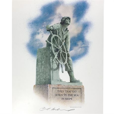 Lithographic Print of "Lost at Sea" by Artist Ben Richmond