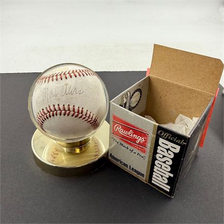 Max Alvis Signed Baseball