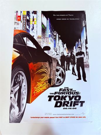 Fast and the Furious Tokyo Drift Original DS Rolled 27x40 Movie Poster