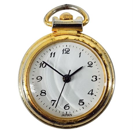 Vintage Japan Made Small Gold Tone Pocket Watch/Pendant