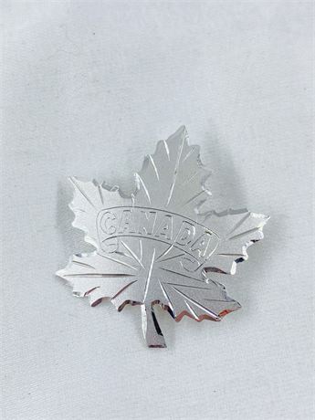 Vtg Bond Boyd Sterling Canada Maple Leaf Pin