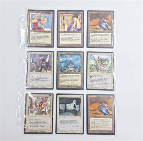 1994 Magic The Gathering cards lot of 9