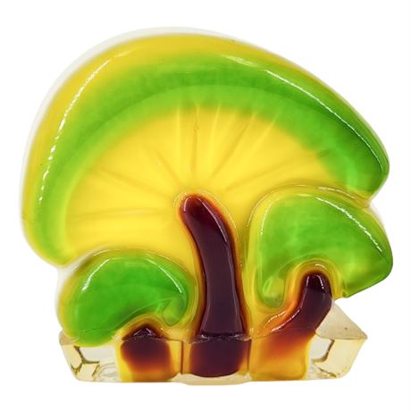 Vintage Lucite Resin Mushrooms Napkin/Letter Holder