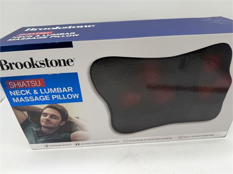 Brookstone Shiatsu Neck & Lumbar Massage Pillow