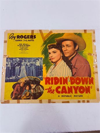 Ridin Down the Canyon Original 22x28” Movie Poster