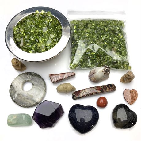 Cut & Polished Stones Loose/Pendants- Labradorite, Amethyst, Jasper, Goldstone