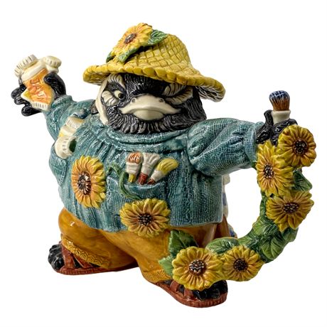 Fitz and Floyd BirdBrains Series "Vincent Van Crow" Teapot