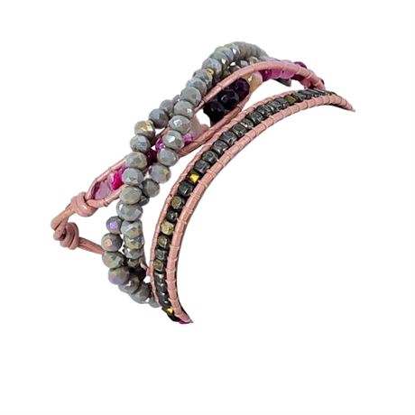 Nakamol Rhinestone Wrap Bracelet