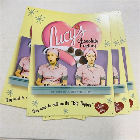 4 I Love Lucy Metal Retro Signs 12.5” x 16”