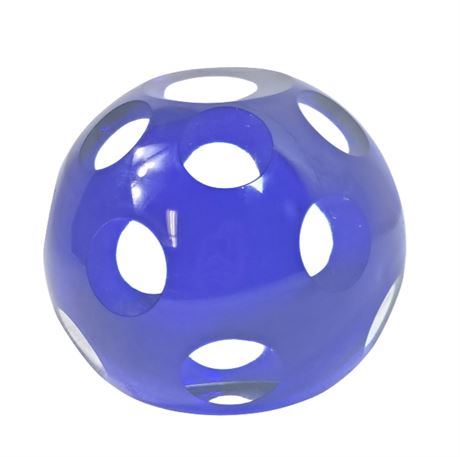 Vtg 70's Heavy Glass Paperweight