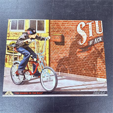 Motorcycle 12.5x16” Metal Retro Sign