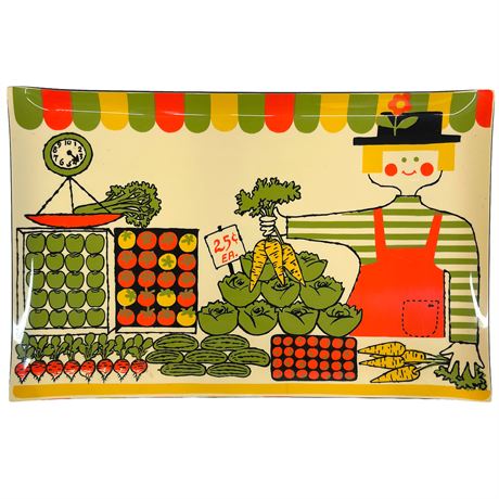 Vintage 1970s Melamine Serving Tray