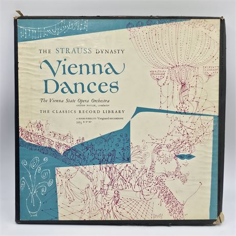 1960s The Strauss Dynasty "Vienna Dances" Vienna State Opera Orchestra 4 LP Set
