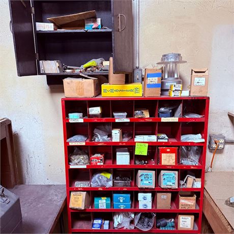 36x42” Parts Bin Loaded w/ Contents