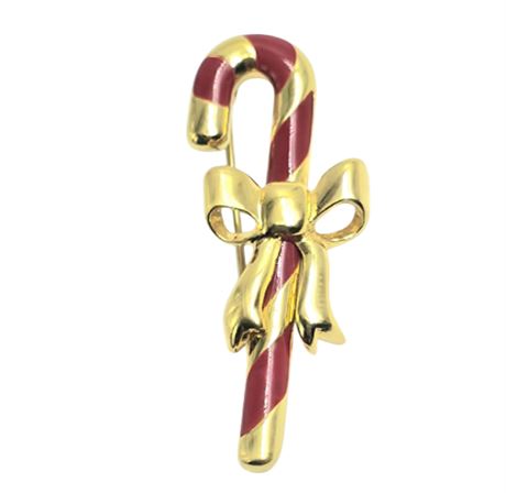 VTG Monet Candy Cane Pin
