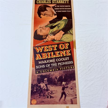 West of Abilene Original 14x36” Movie Poster