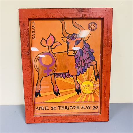Vintage Taurus Zodiac Print