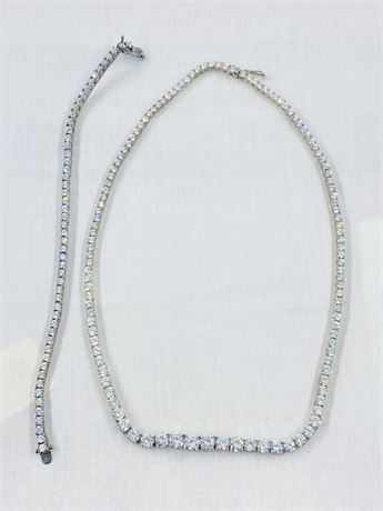 40g Sterling Bracelet + Necklace Set