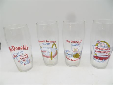 4 McDonalds Collector Glasses