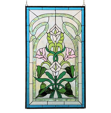 Stunning Large Stained Glass Hanging Window
