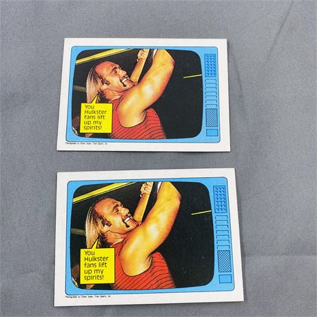 2x 1985 Topps Hulk Hogan #60 Rookie Cards