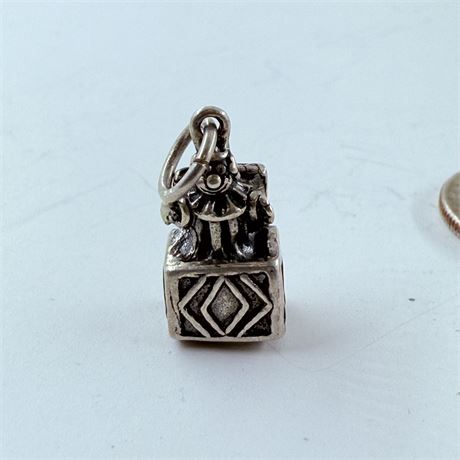4.8g Sterling Jack in the Box Pendant / Charm