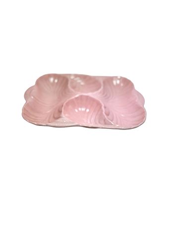 MCM California Pottery Pink Shell Divided Platter
