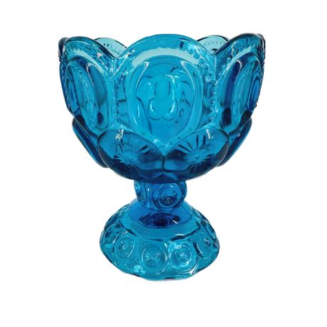 Vintage LE Smith Blue Moon & Stars Pedestal Dish