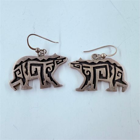 11g Navajo Signed Sterling Earrings