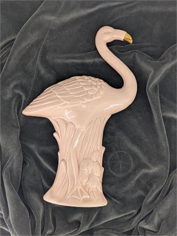 13.25" T Large Pink Ceramic Flamingo Figure /Sculpture
