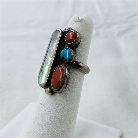 8g Early Signed Navajo Sterling Ring Size 5