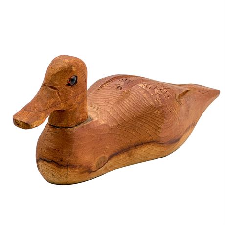 Vintage Hand-Carved Wooden Duck Decoy