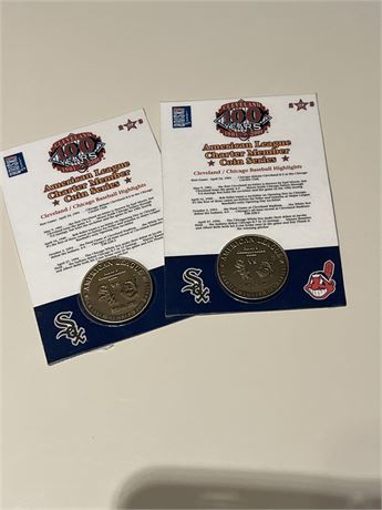American League charter member coin series 2 piece lot