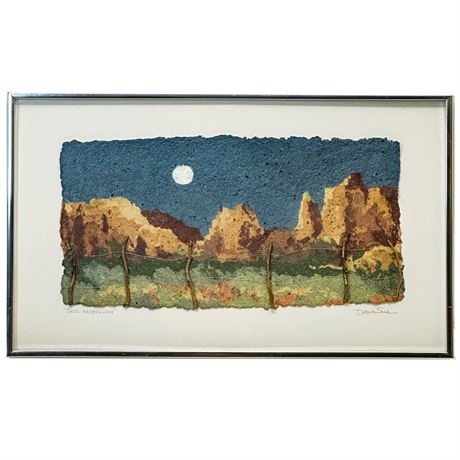 Framed and Signed Original Handmade Fiber Art by Debra Sue
