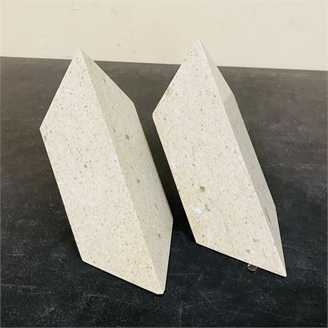 Large Solid Marble Bookends