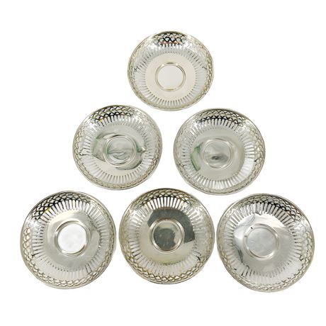 Lot of Vintage Sterling Silver Demitasse Saucers